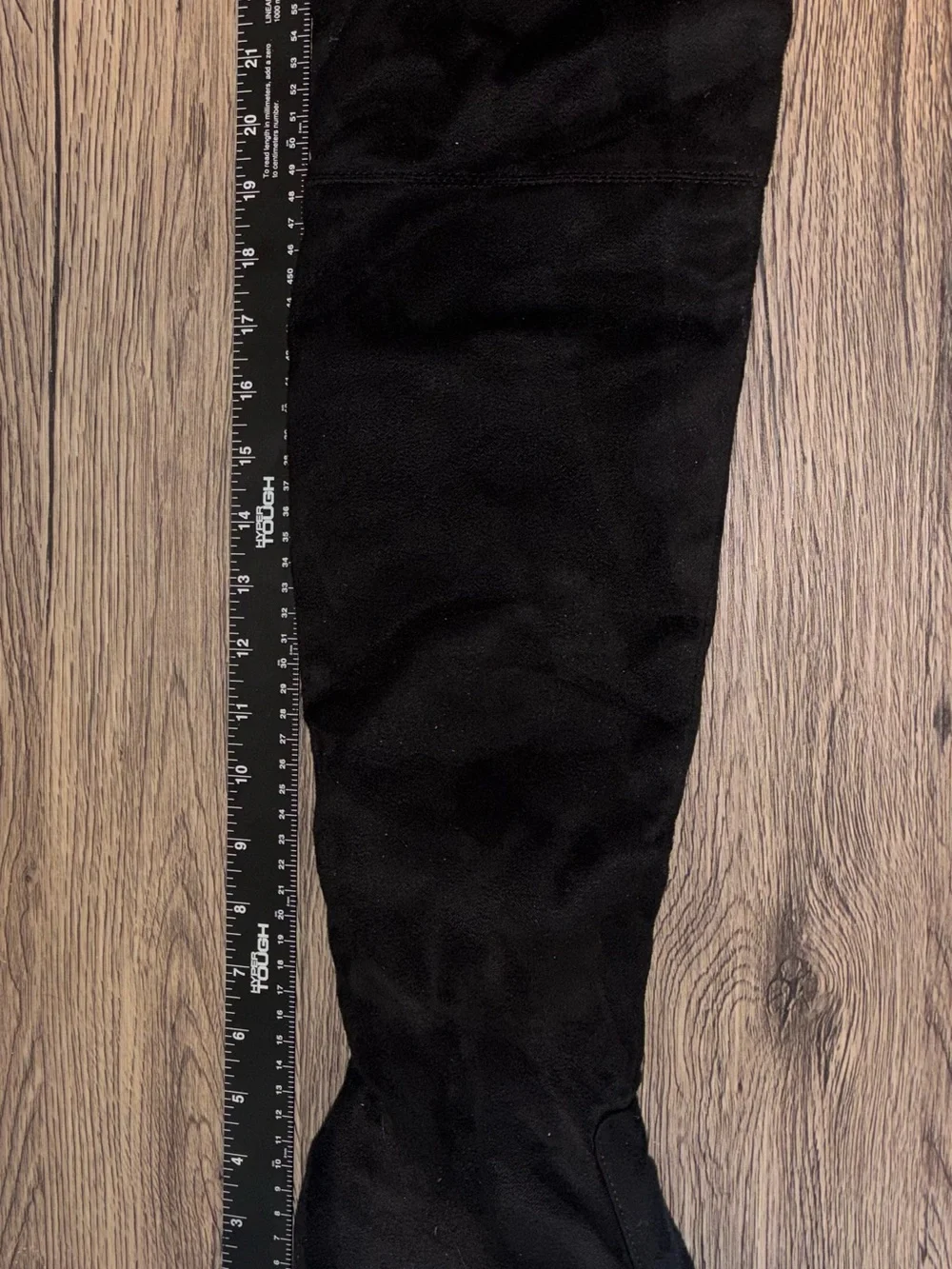 Room of Fashion Tokyo-30W Wide Calf Boots Size 10 Black Suede Block Heel NIB